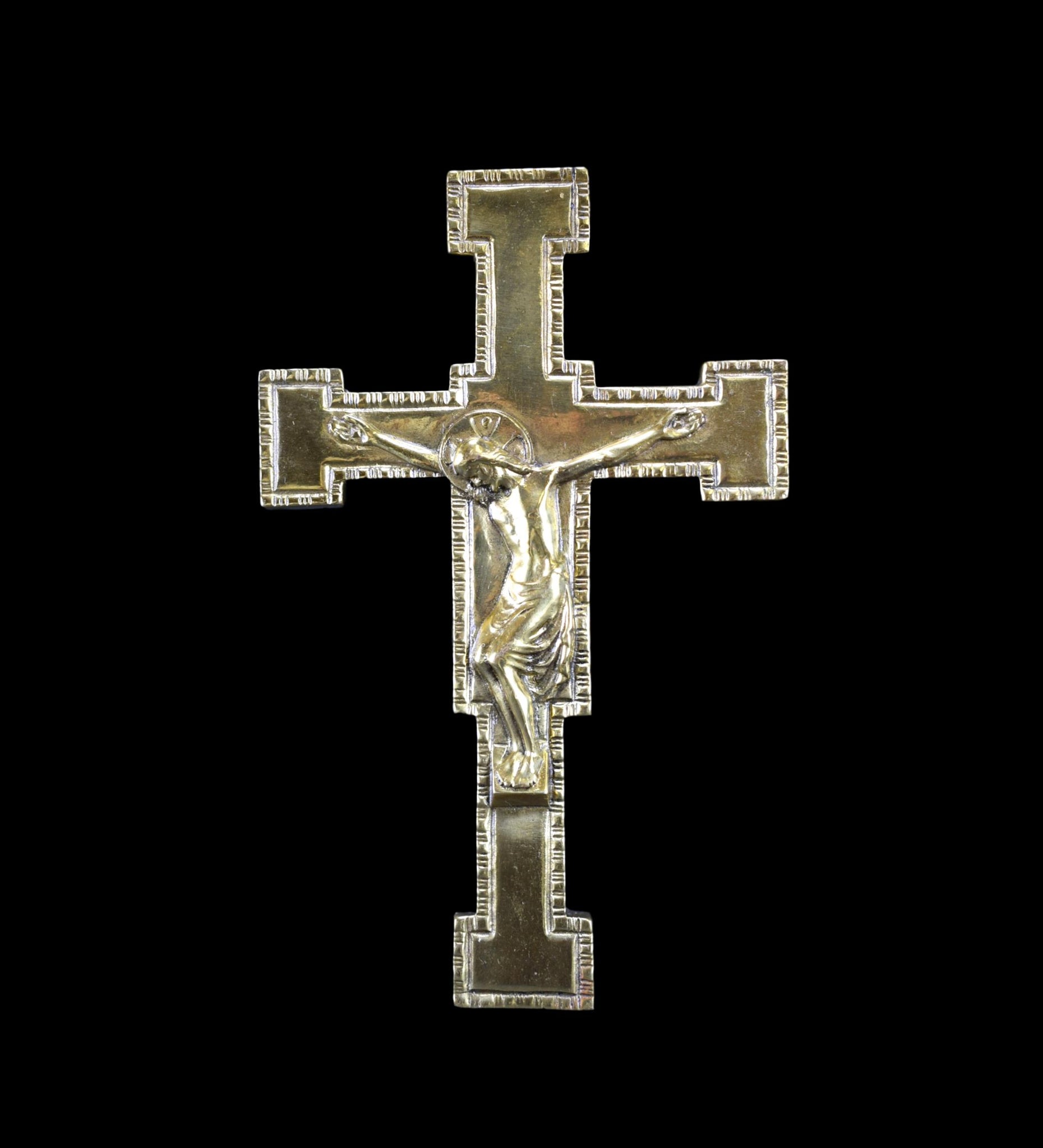 Gilt Bronze Wall Crucifix - Charmantiques