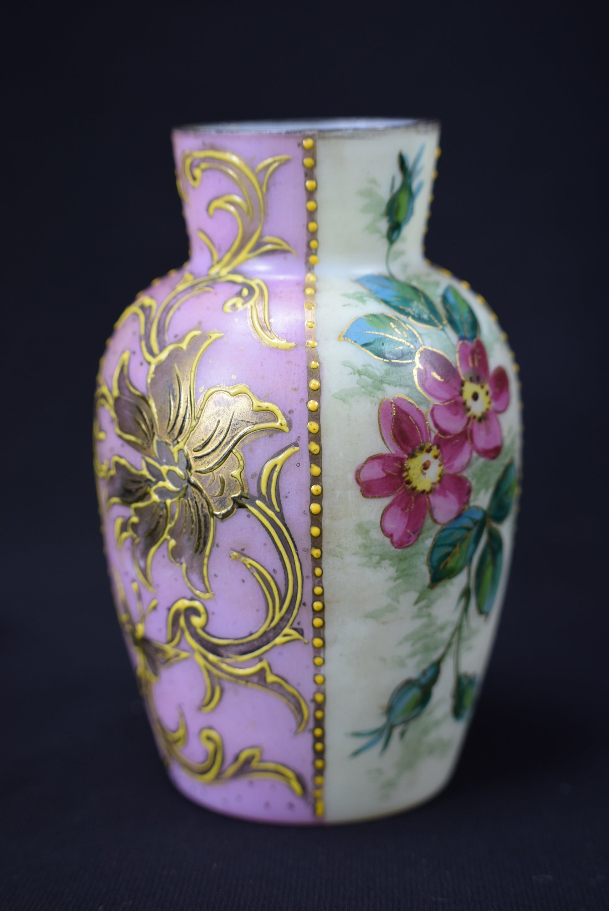Small Opaline Vase - Charmantiques