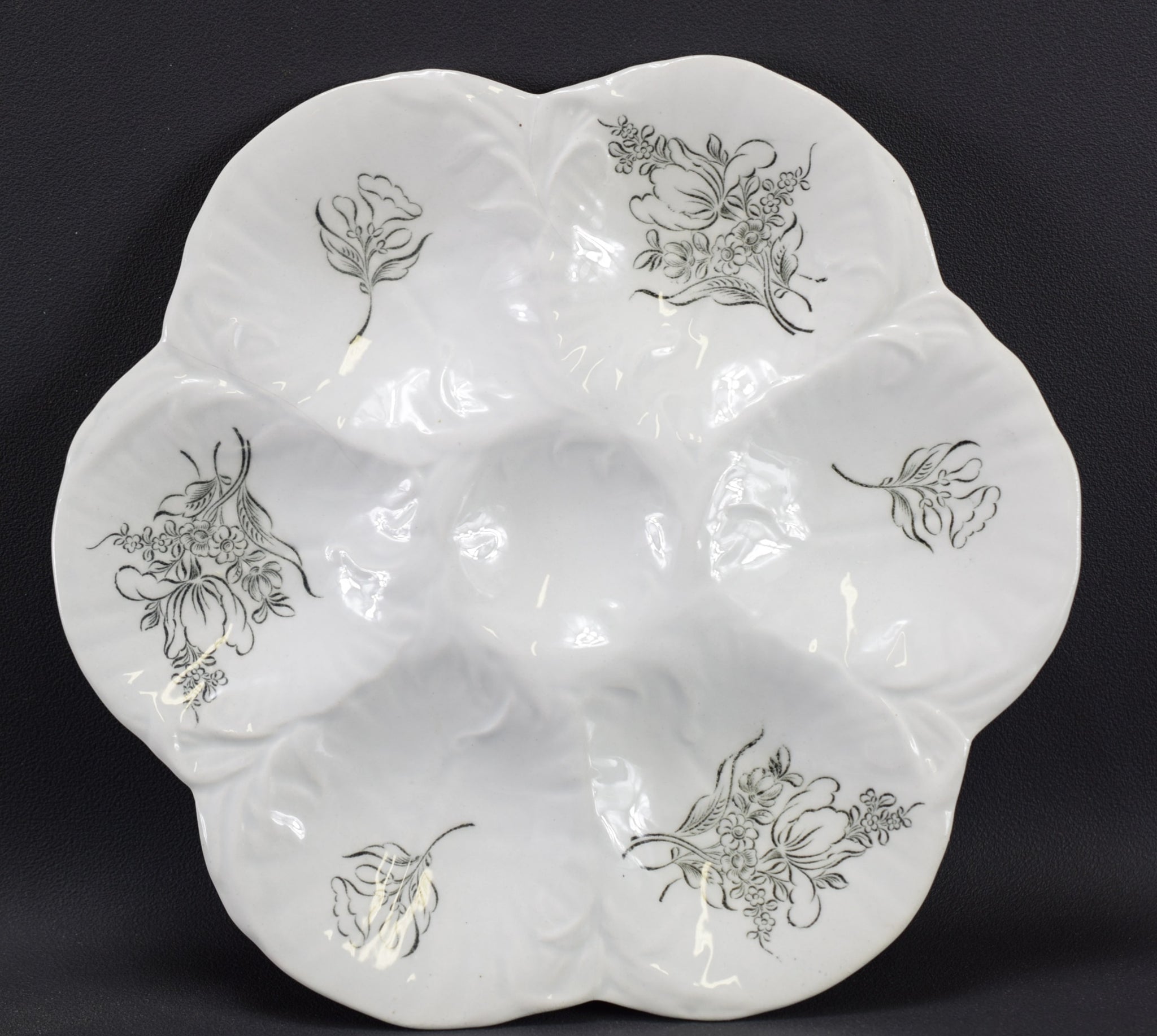 6 Luneville Oyster Plates