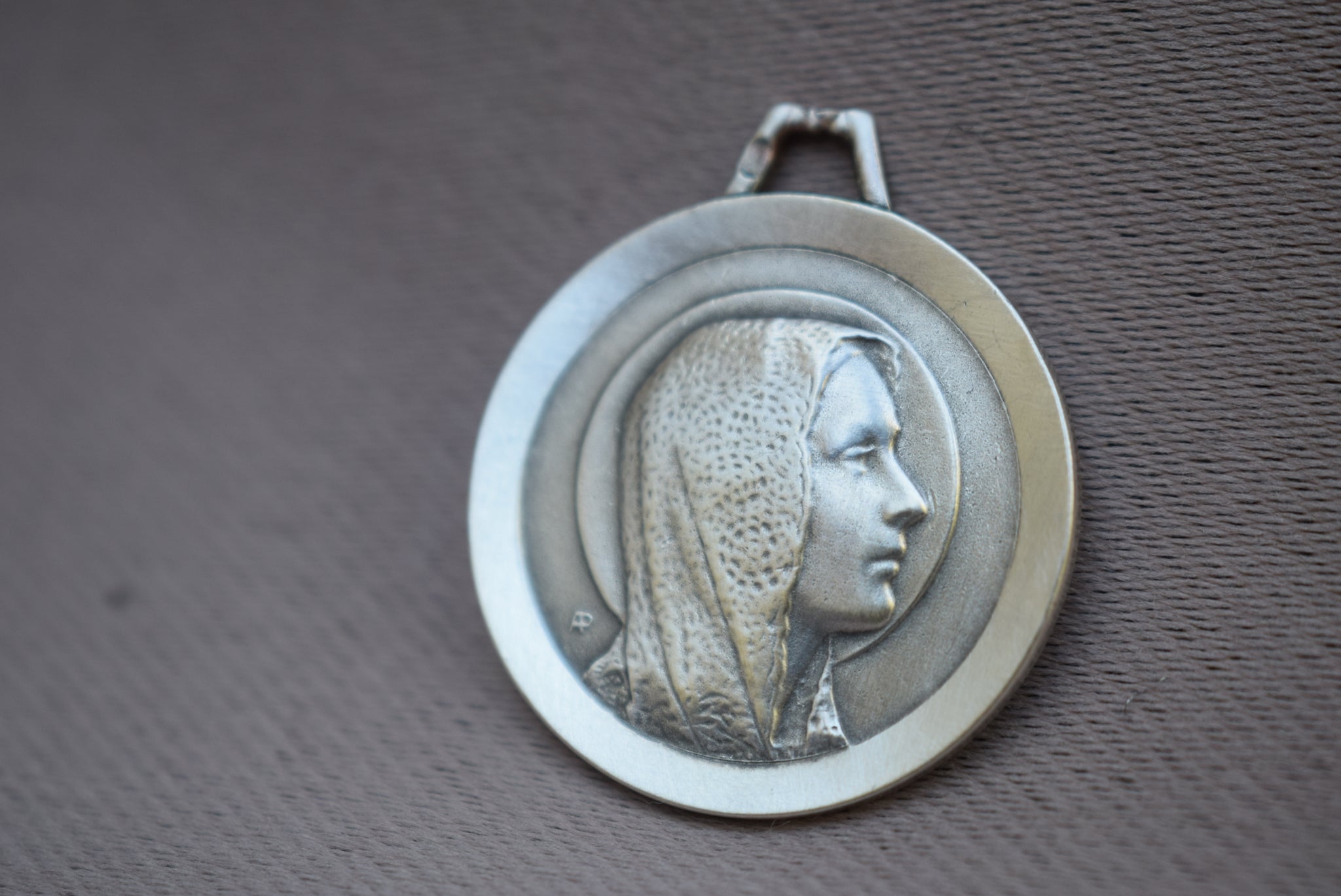 Silver Lourdes Medal - Charmantiques