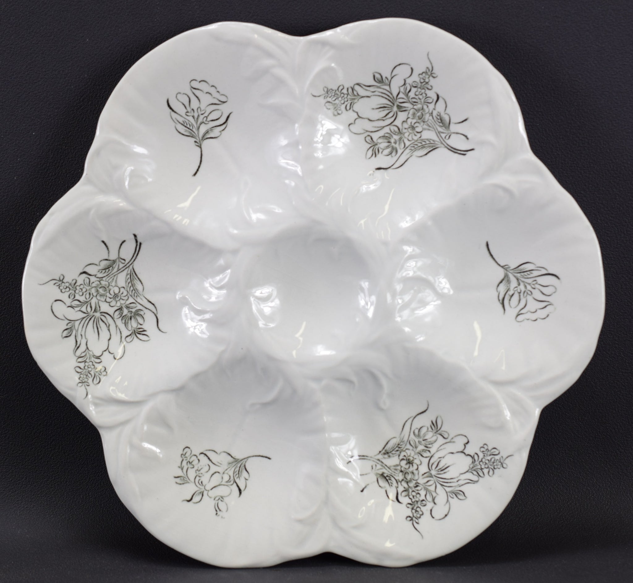 6 Luneville Oyster Plates