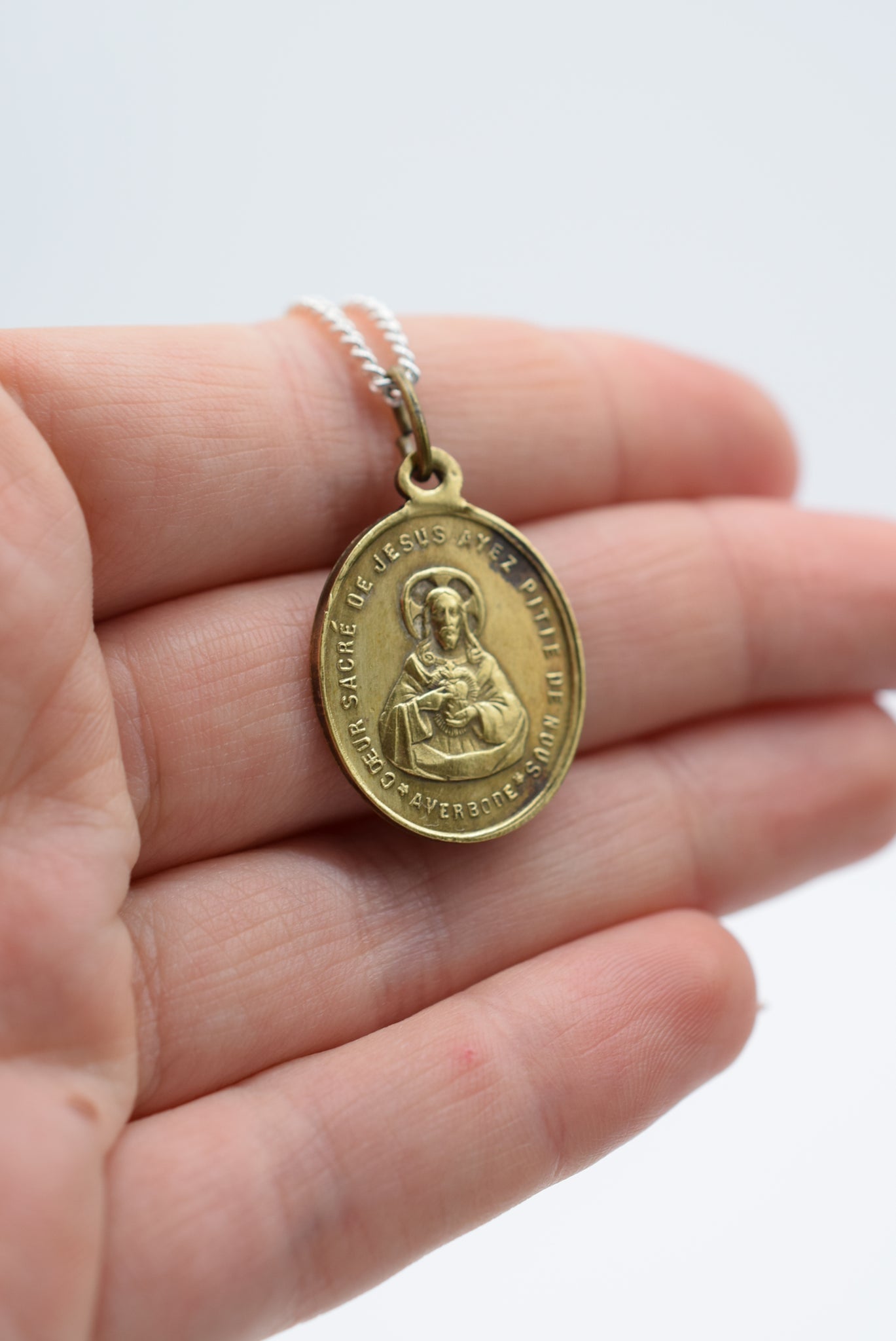 Sacred Heart of Jesus Medal Our Lady of Sacred Heart Pendant