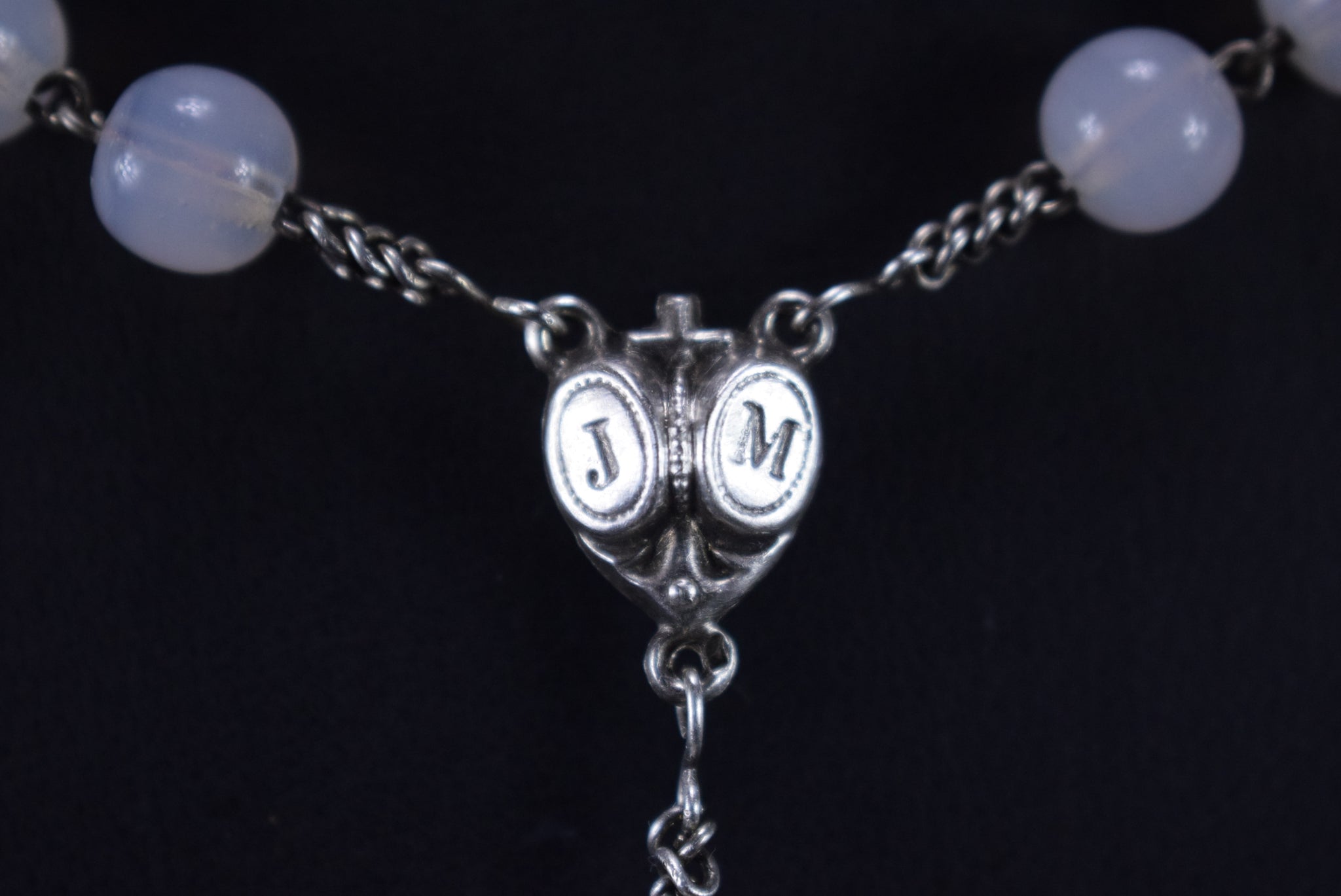 Opaline Silver Rosary - Charmantiques