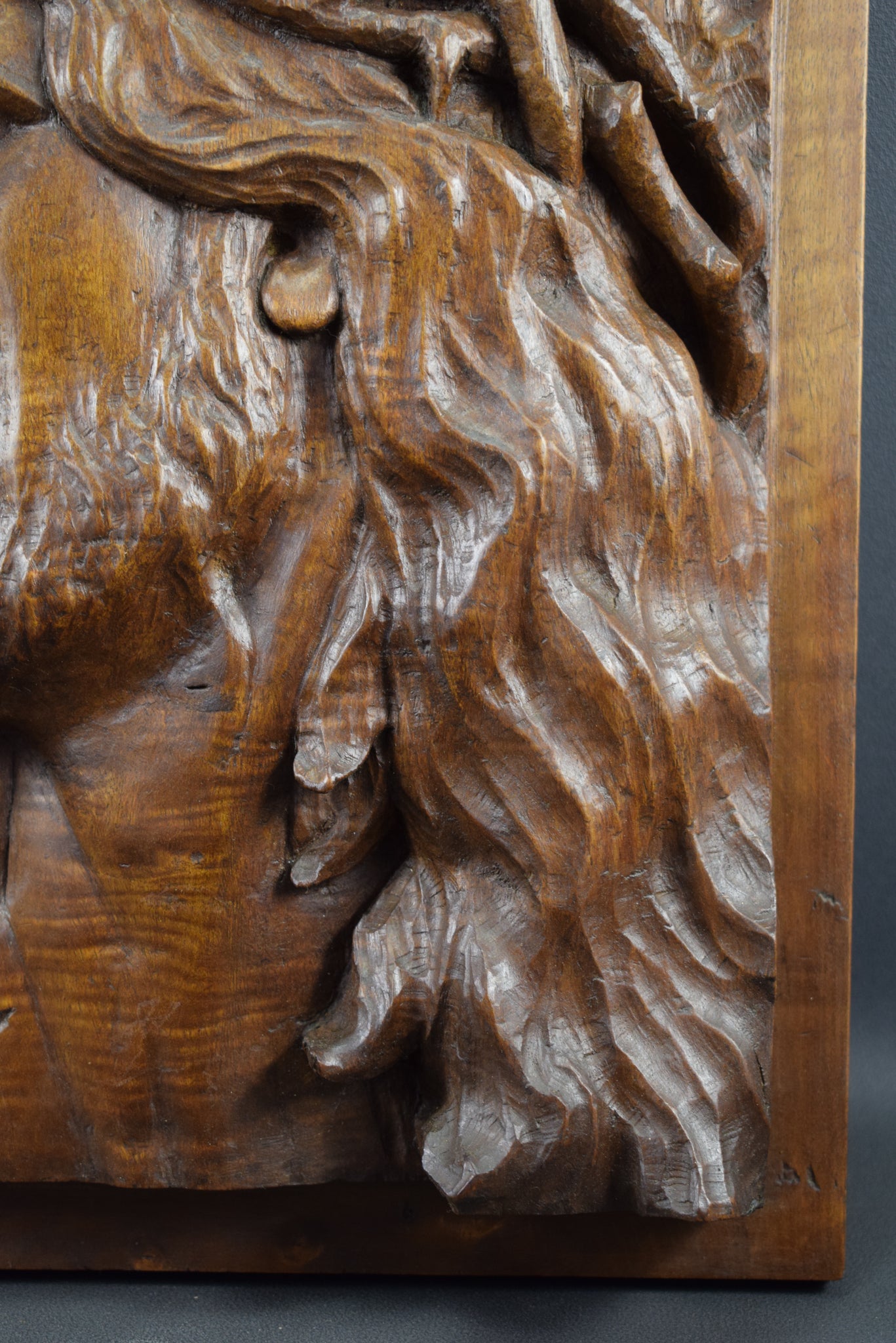 Profile of Christ Panel Carved Wood