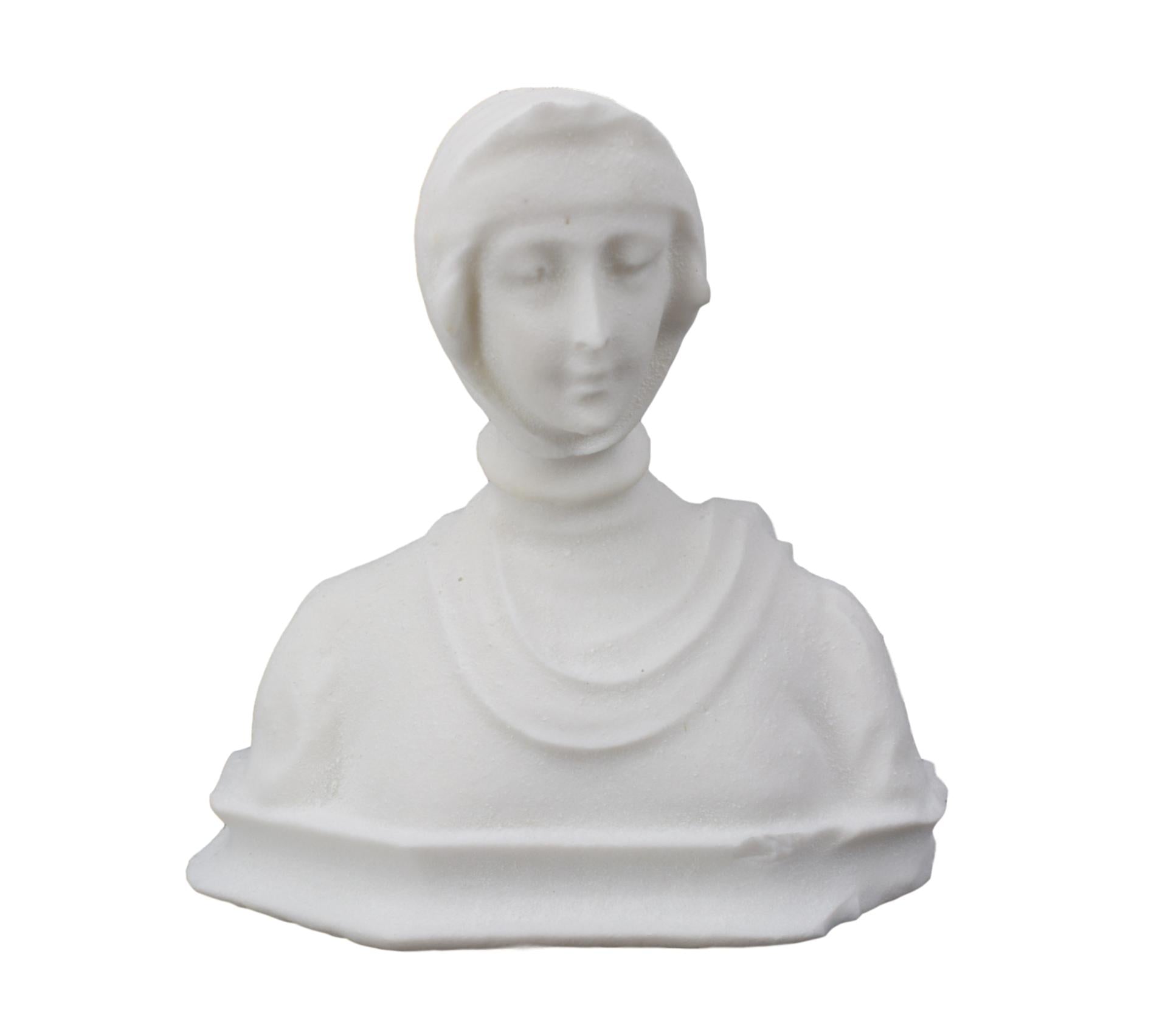 Carved Stone Bust - Charmantiques