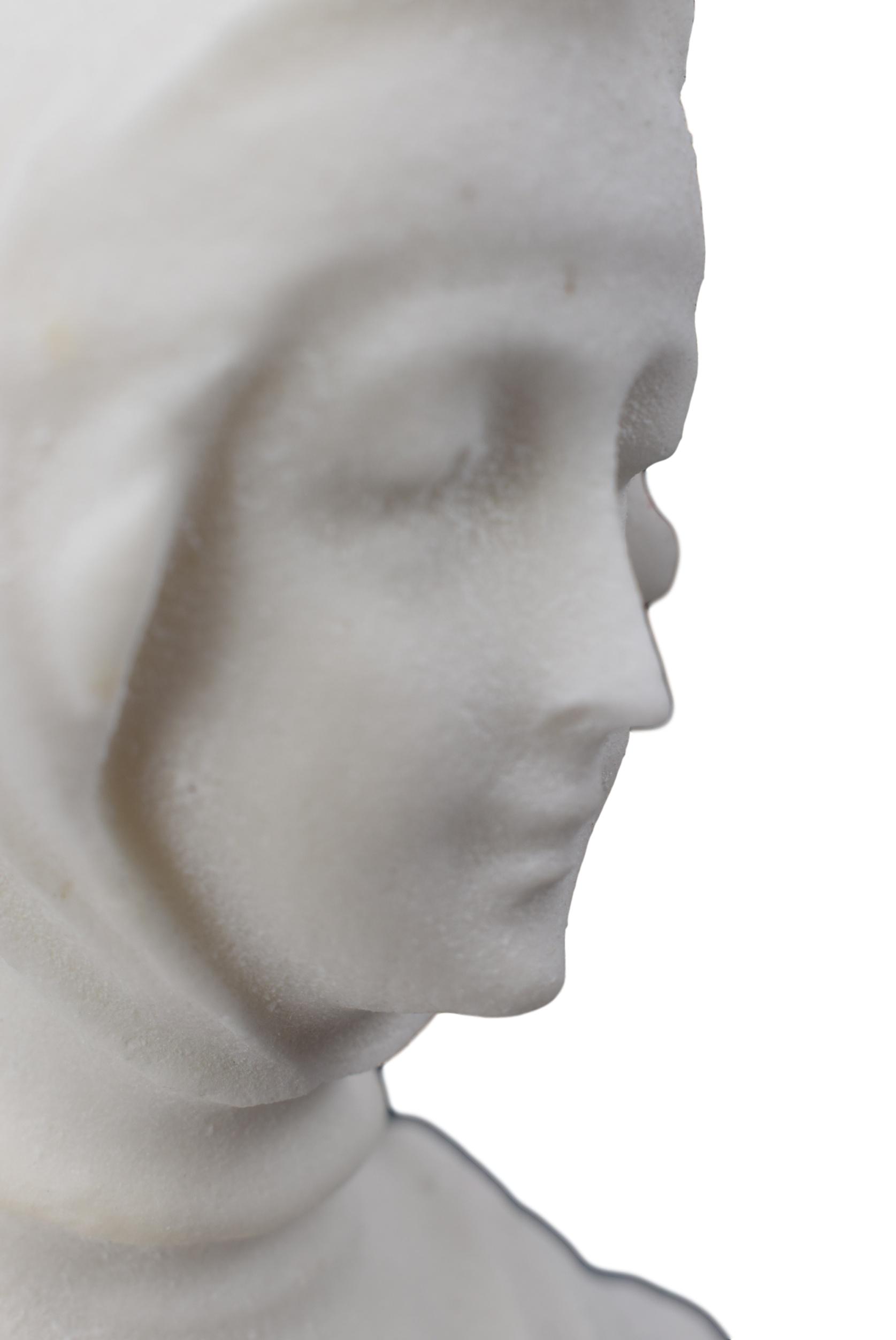 Carved Stone Bust - Charmantiques