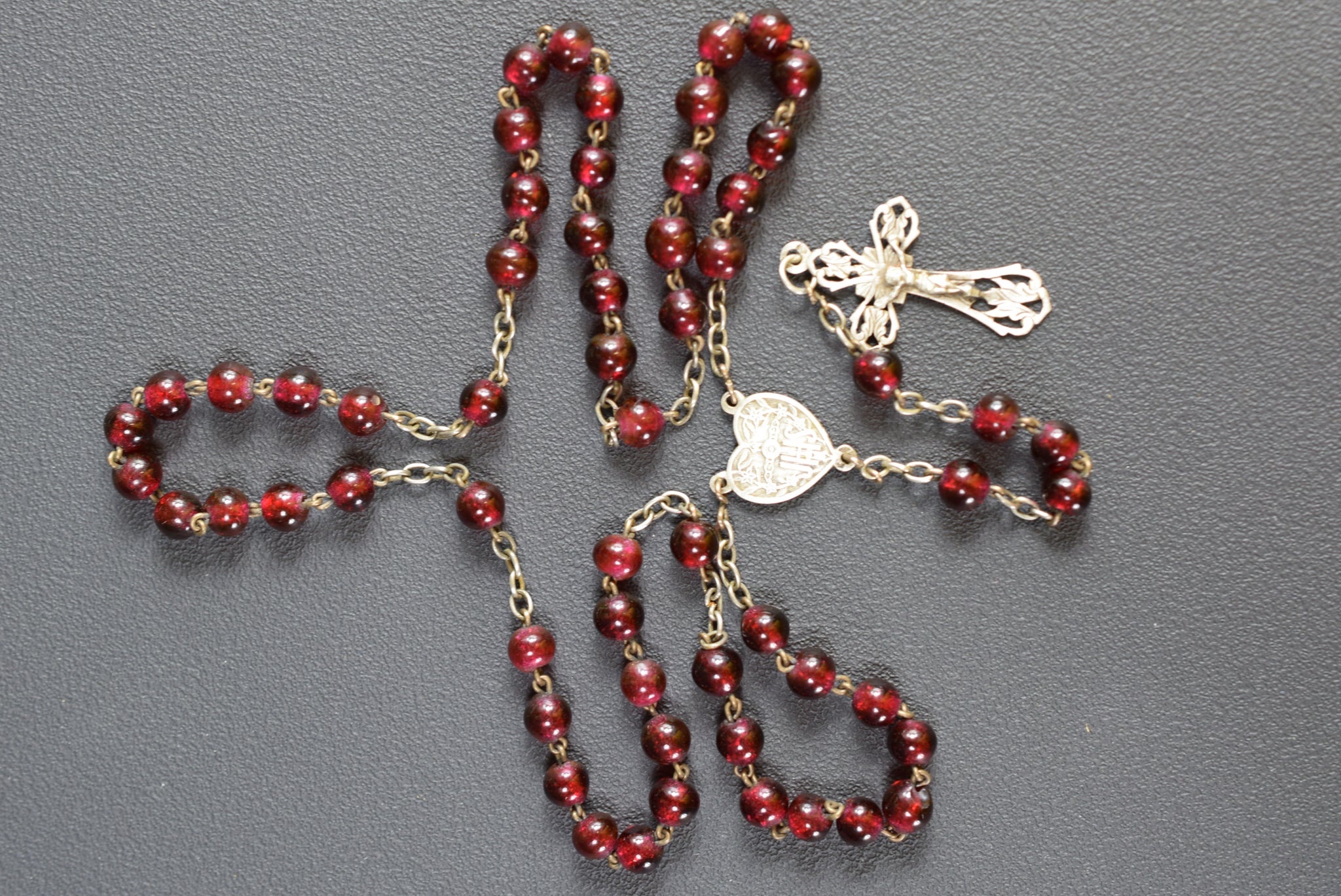 Red & Silver Rosary