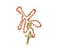 Vintage French Genuine Coral Beads and Gold Plated Rosary