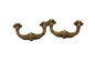 Vintage Pair of Face Green Man Pull Handles Repurpose Hardware