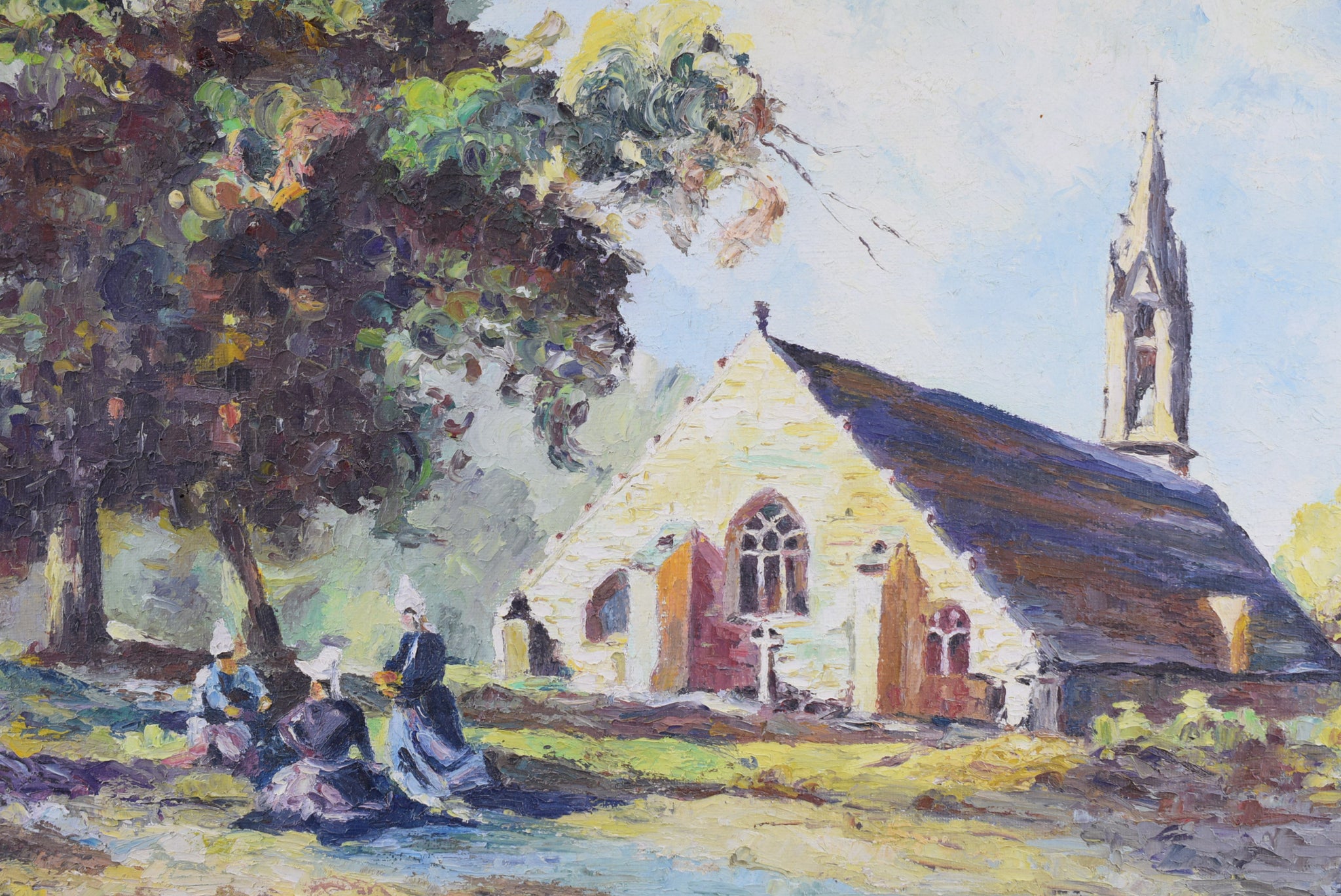 Impressionist Oil Painting on Canvas Signed Prudent Church