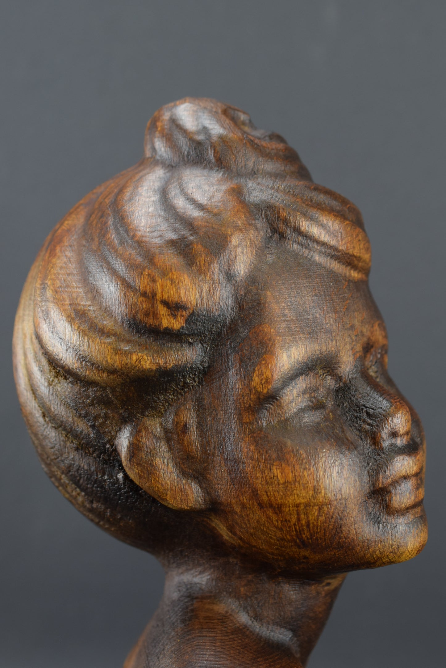 Carved Wood Bust