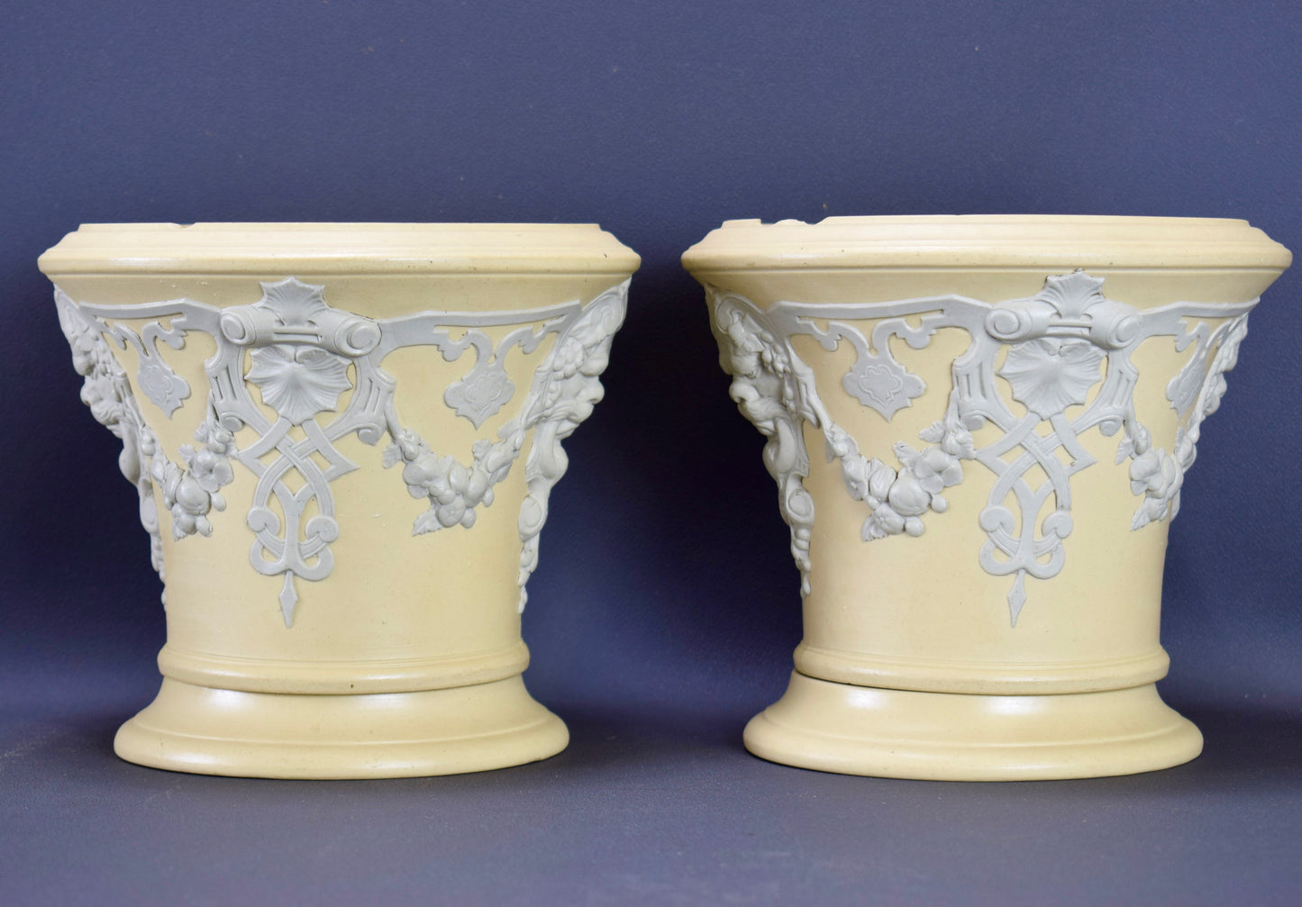 Cache Pots Sarreguemines Jaspe Ware