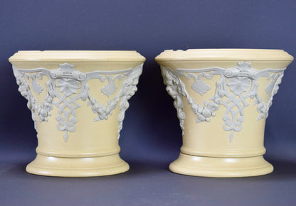 Cache Pots Sarreguemines Jaspe Ware