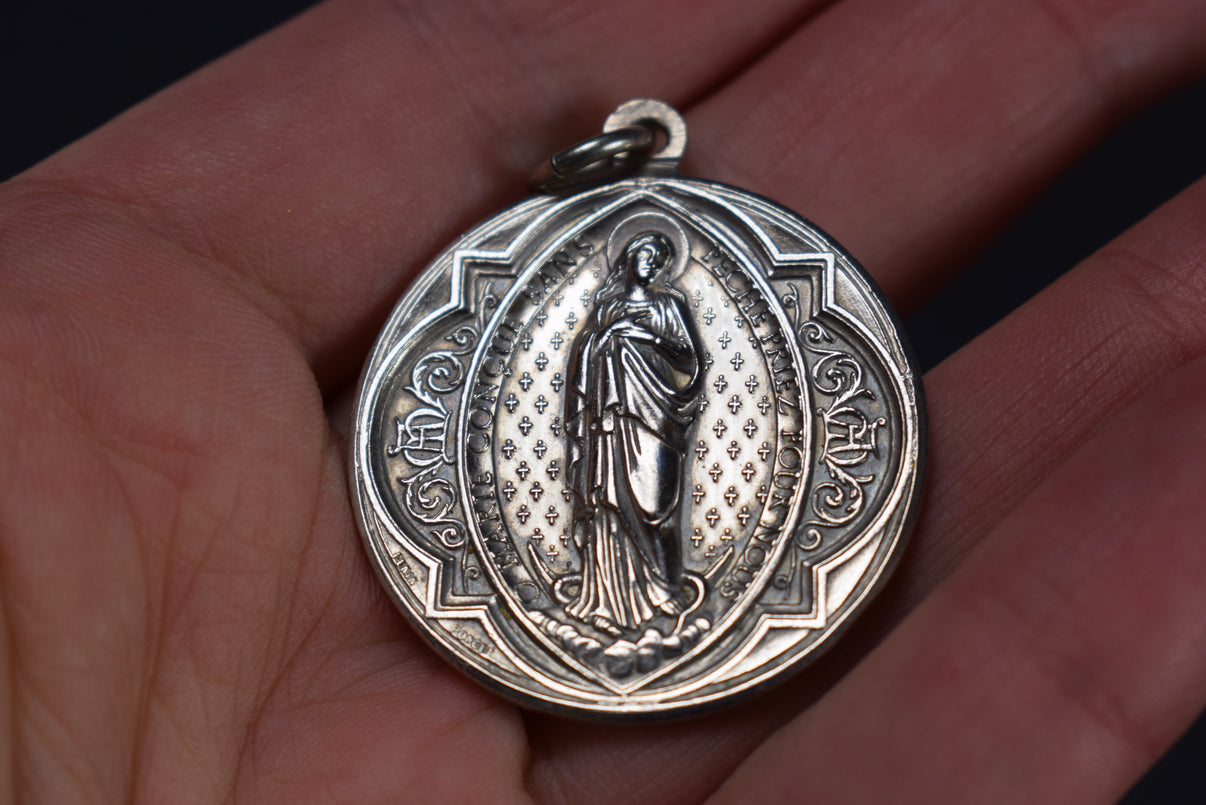 Virgin Mary Jesuit Saint Aloysius Gonzaga Pendant by Penin Poncet