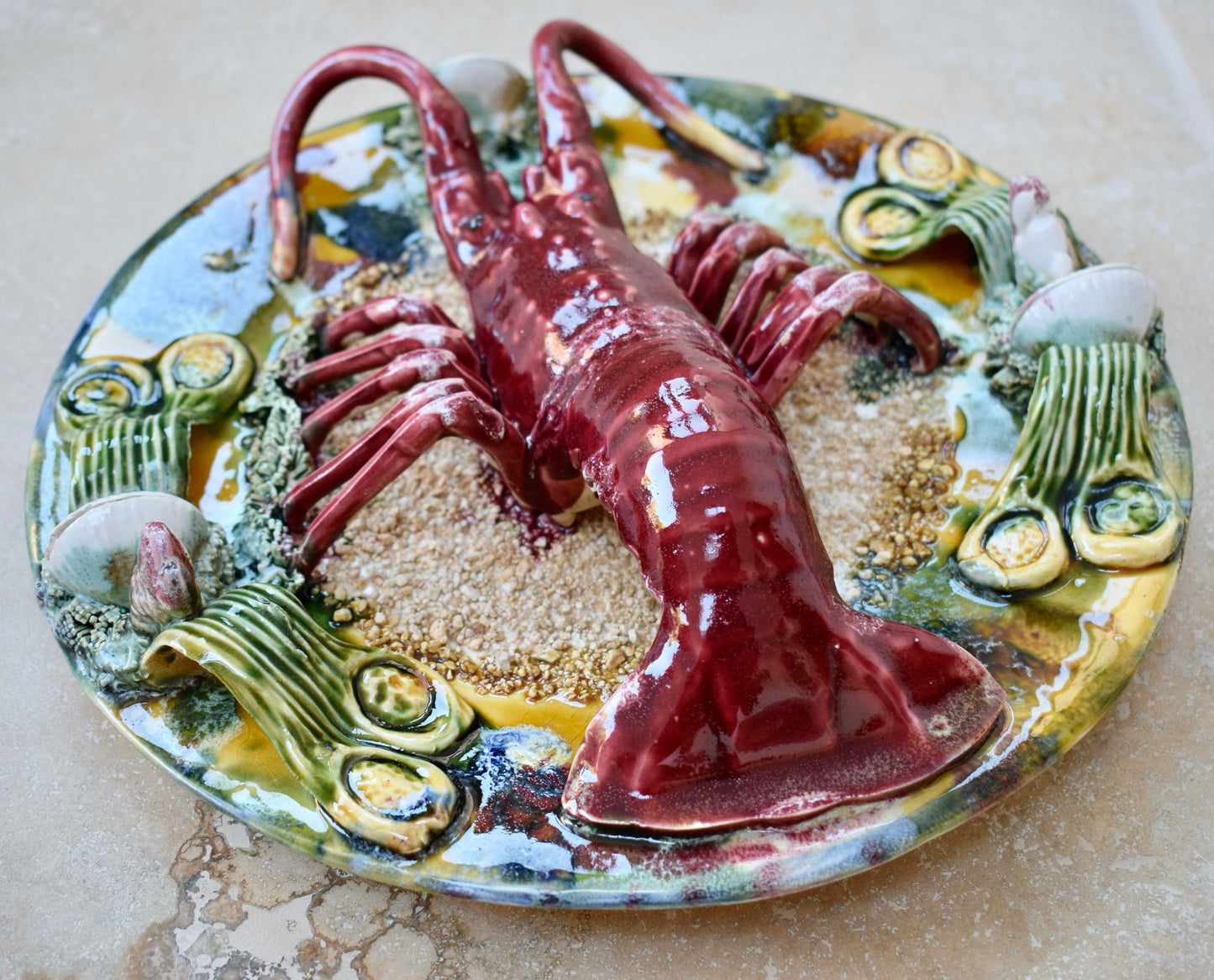 Palissy Style Lobster Wall Plate