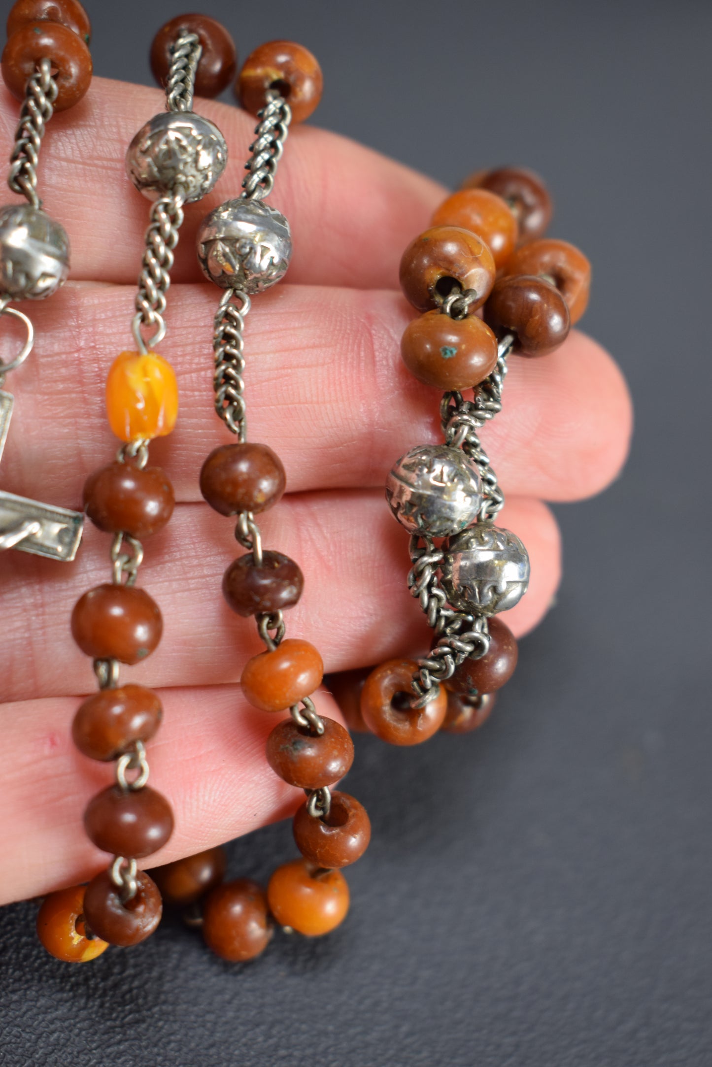 Red Cherry Amber Rosary