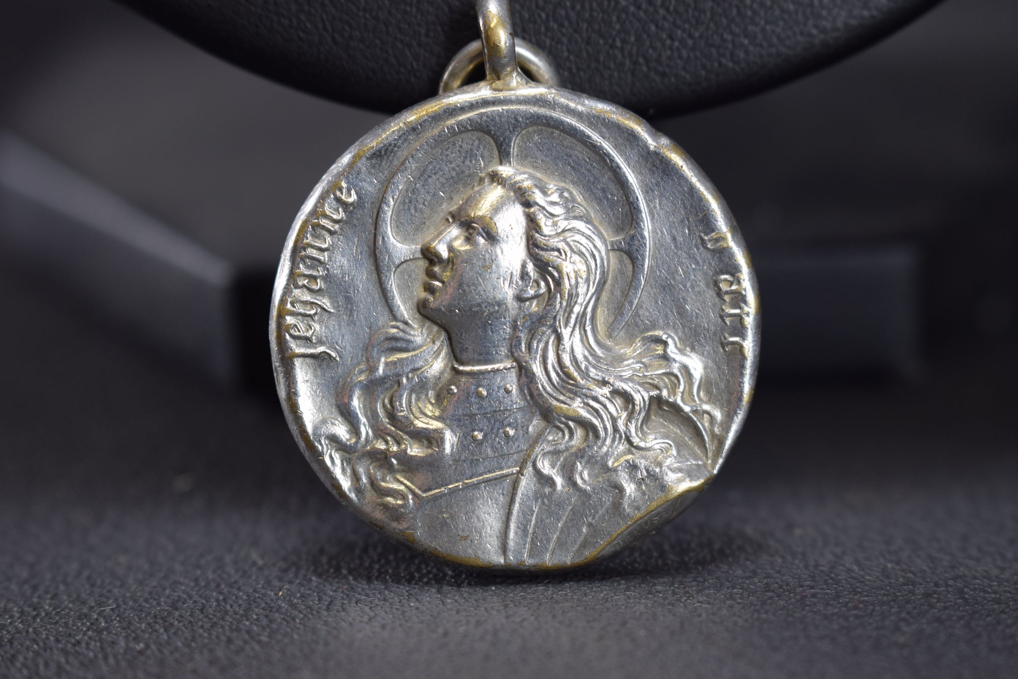 Saint Joan of Arc Medal Antique Pendant