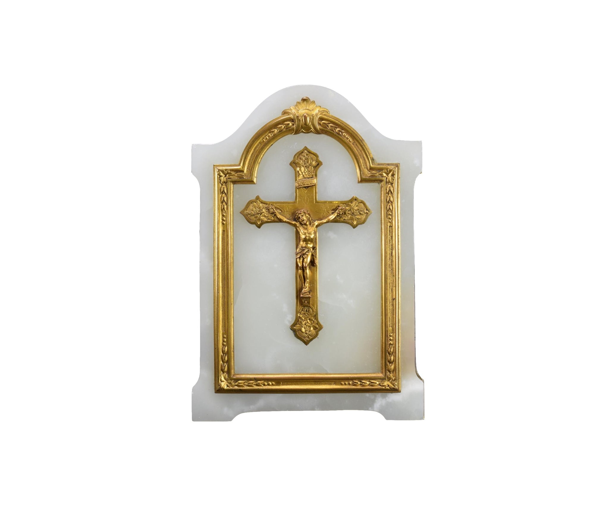 Marble Crucifix Oratory Wall Plaque Cross