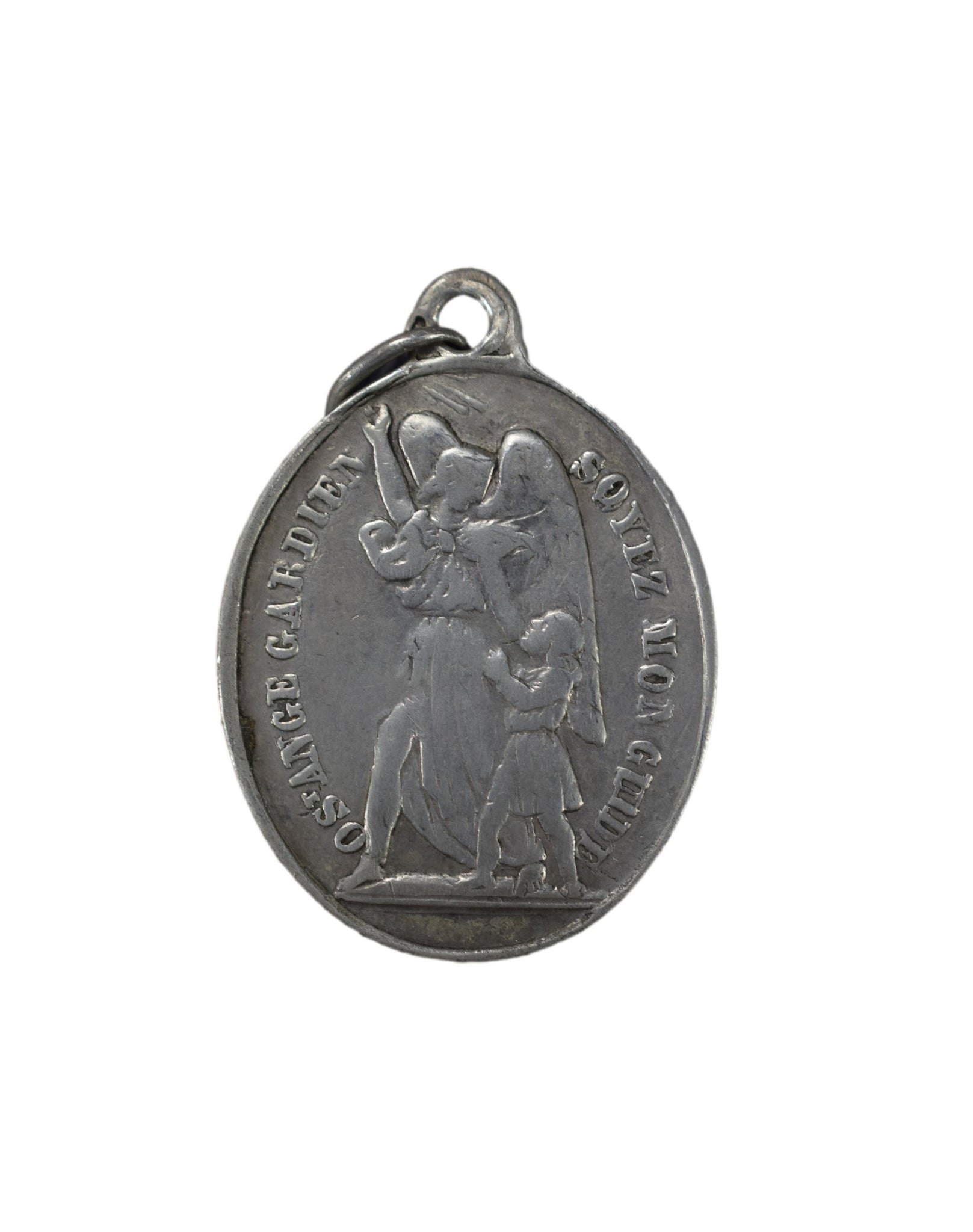 French 19C Silver Angel Guardian Saint Louis of Gonzague Medal Vachette –  Charmantiques