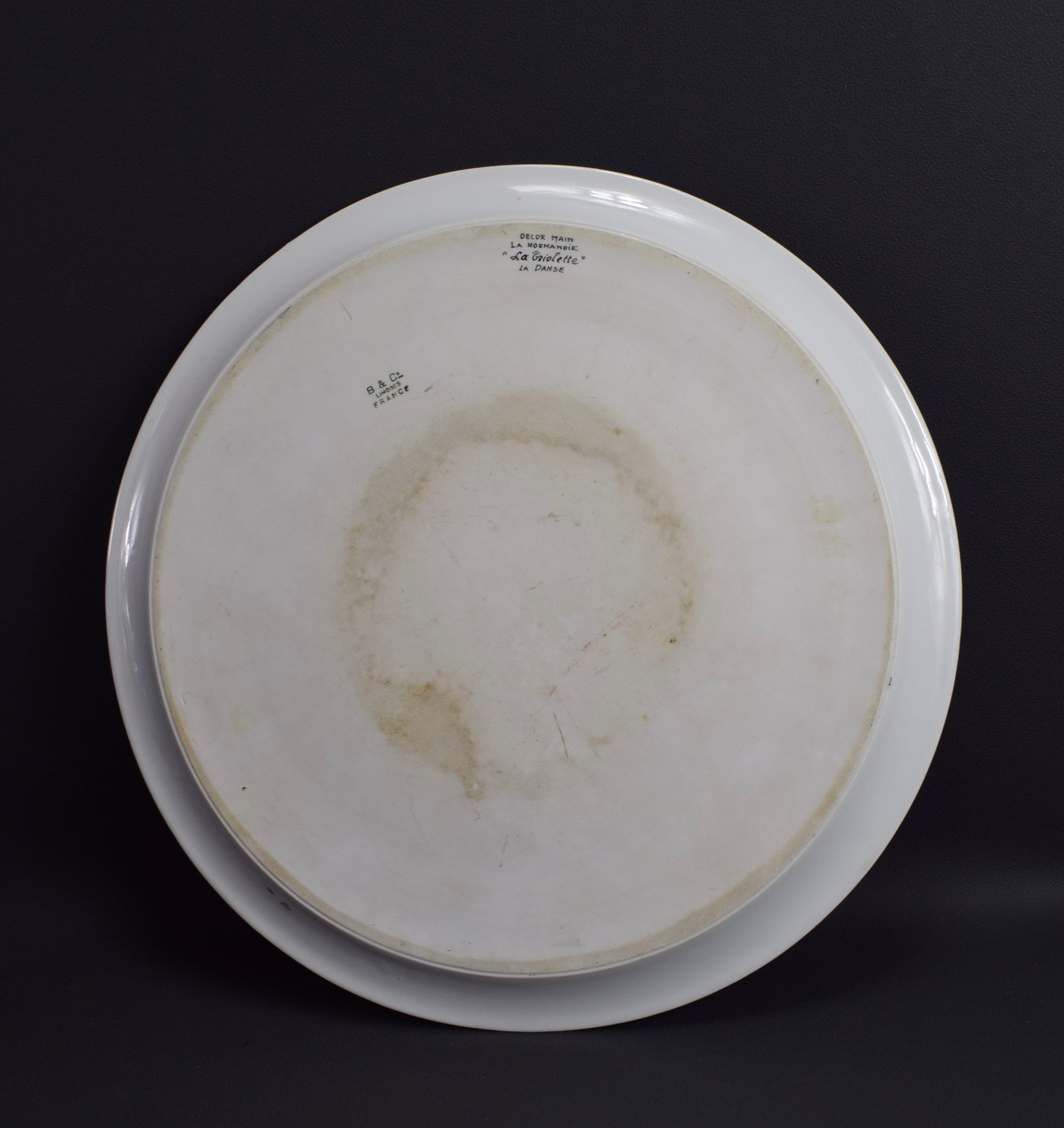 Antique Plate Limoges Porcelain Dancers