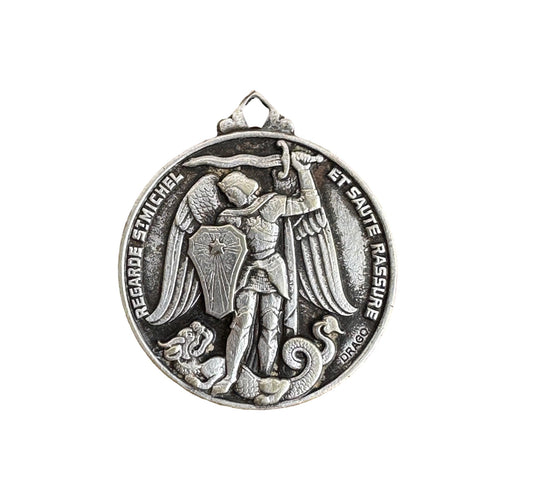 Archangel Michael Against the Dragon Medal Pendant 1.25 inches Men Parachutist 1st squadron Drago