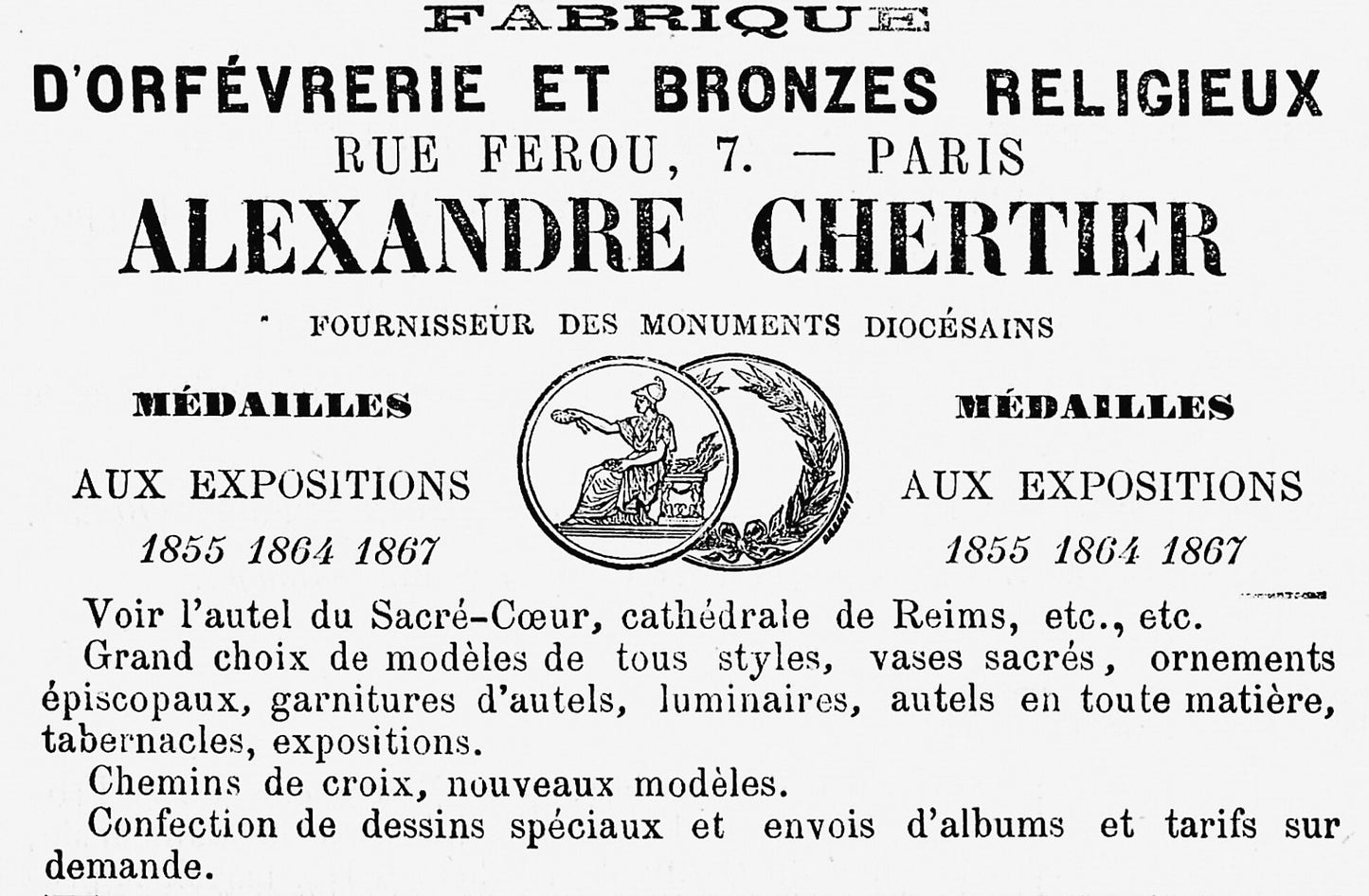 Crucifix en Argent Massif par A Chertier