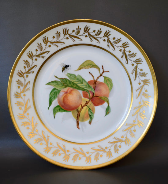 Peach Porcelain Plate - Charmantiques