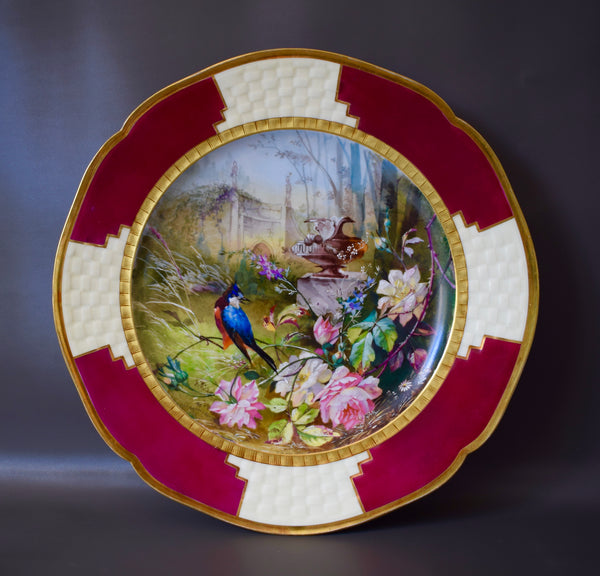 Hand Painted Porcelain Wall Charger - Charmantiques