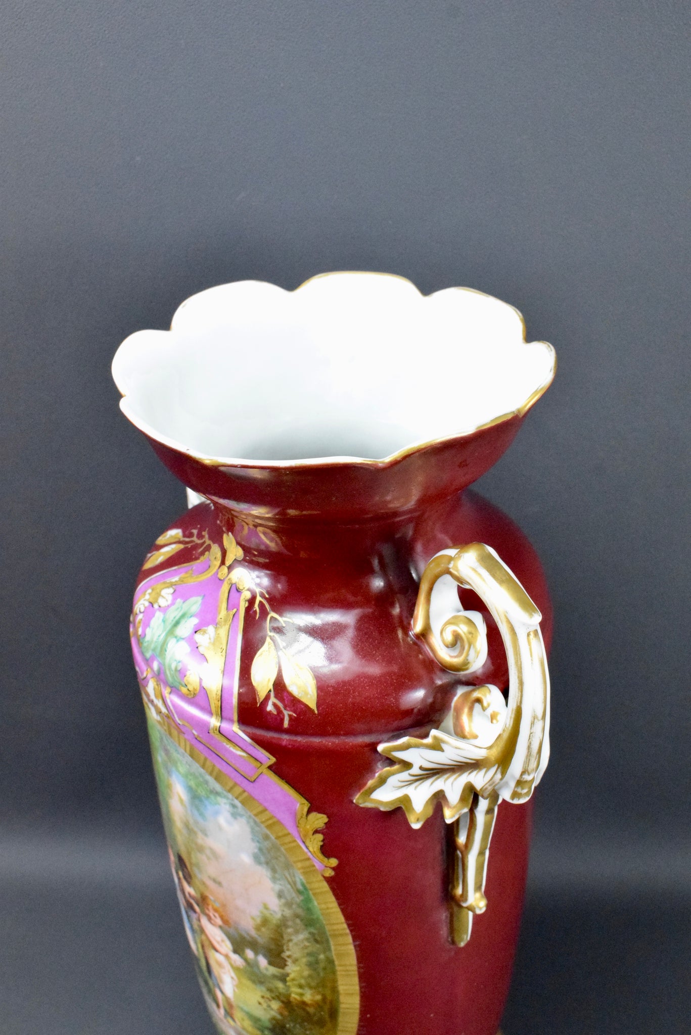 Large Porcelain of Paris Vase - Charmantiques