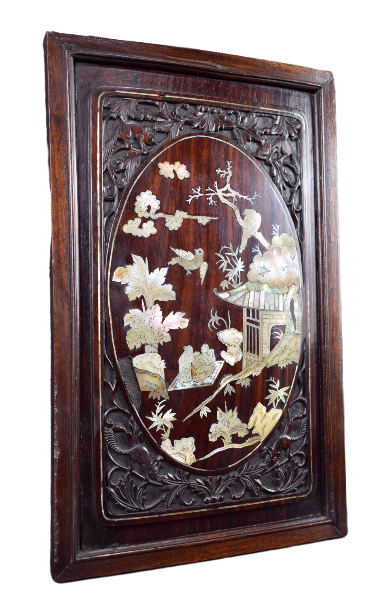 Vietnamese Carved Panel - Charmantiques