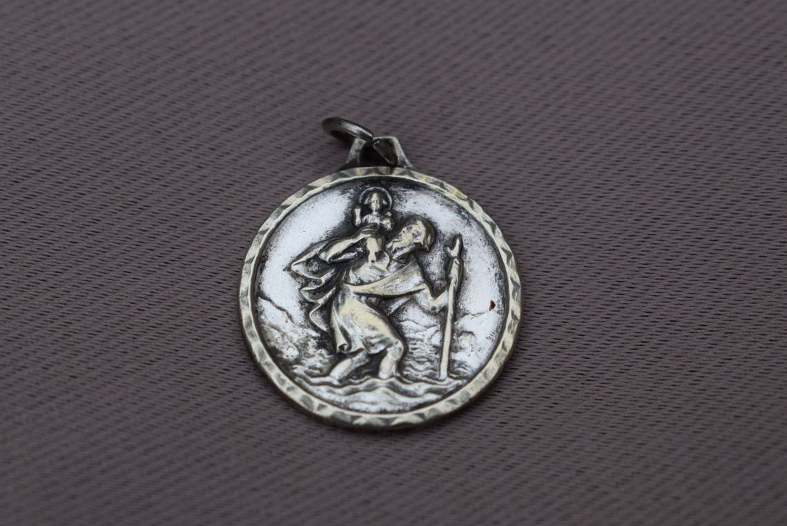 St Christopher Pendant Faceted
