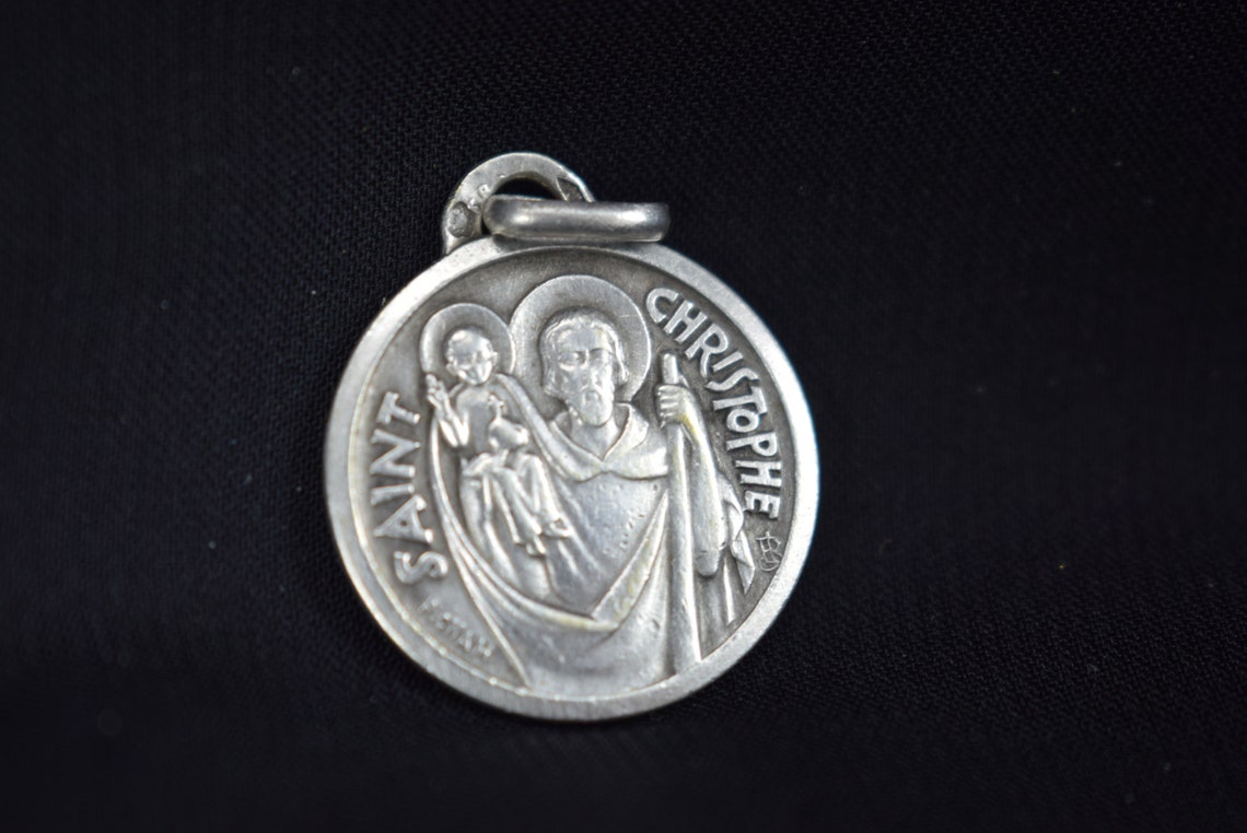 St Christopher Medal by Cham Silver