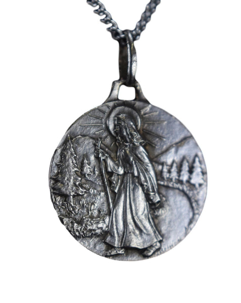 Our Lady of the Good Road Medal Virgin Mary Hiking Amulet