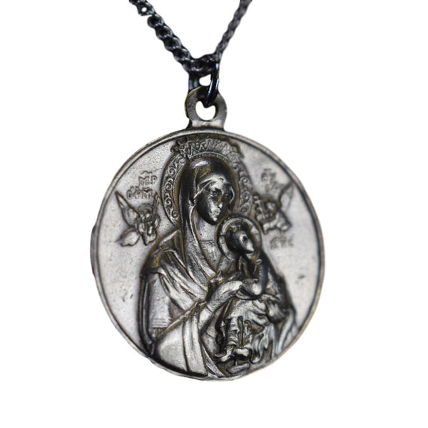 Madonna and Child icon Medal Orthodox Pendant Pope