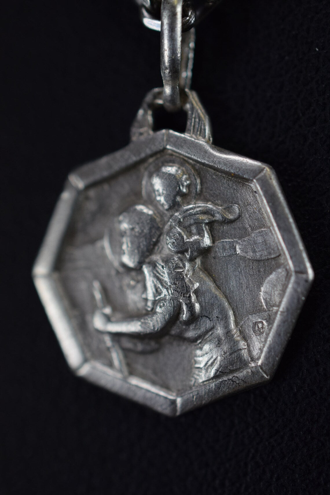 Vintage Saint Christopher Charm Sterling Silver