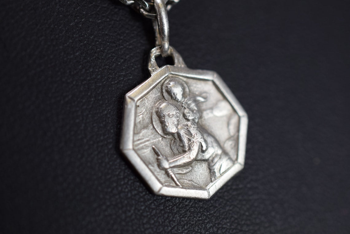 St Christopher Charm Silver