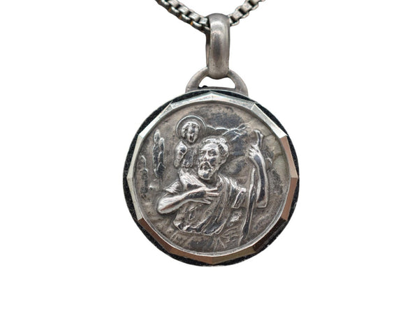 Saint Christopher Medal For Men Necklace Chain