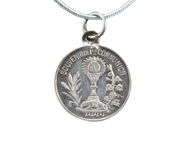 Chalice 925 Silver Medal Communion Pendant Gift