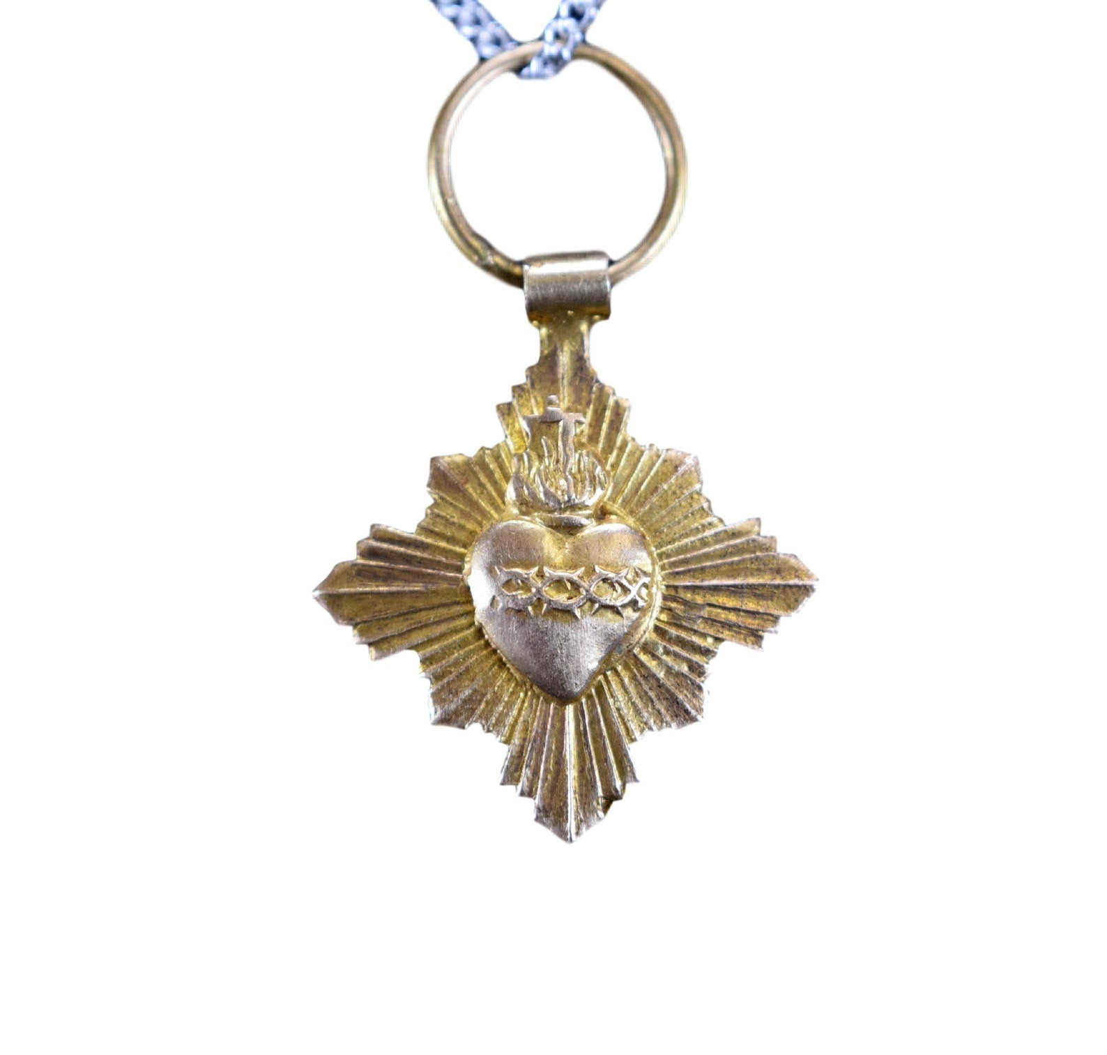 Gold Sacred Heart Pendant