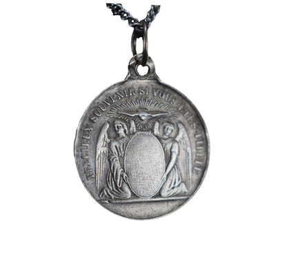 First Communion Medal Sterling Silver Pendant Angels