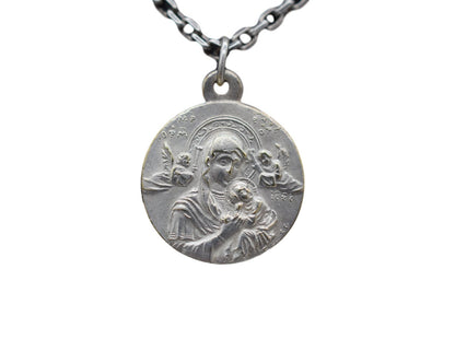 Madonna and Child Icon Medal Mary Orthodox Pendant Pope pie XII