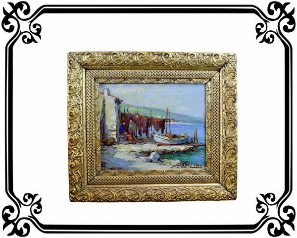 French Antique Painting - Oil on Panel - Fortuney Louis (1875-1951)