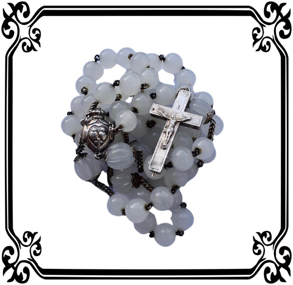 Sterling Silver Rosary Reliquary - Charmantiques