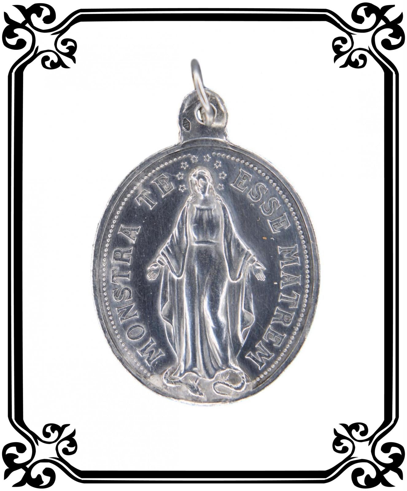 Religious Sterling Silver Medal - Charmantiques