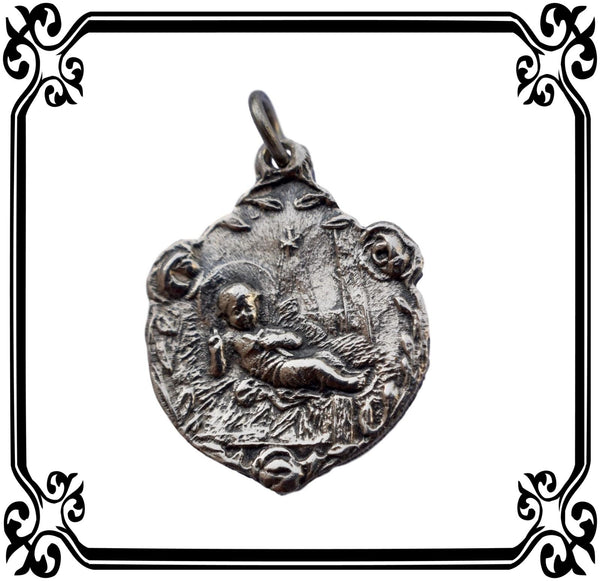 Sterling Silver Baby Jesus Medal - Charmantiques