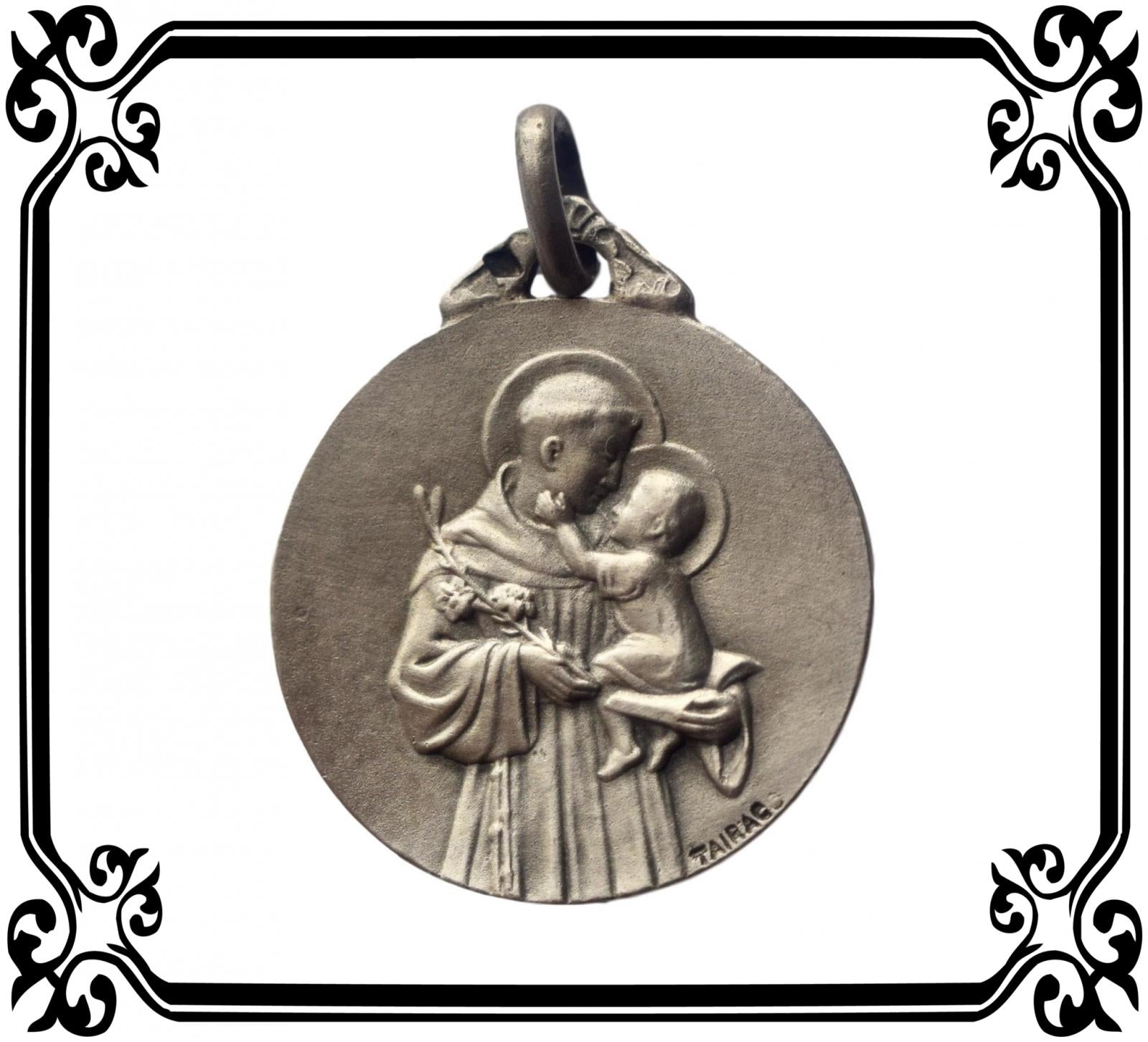 Saint Anthony Sterling Silver Medal - Charmantiques