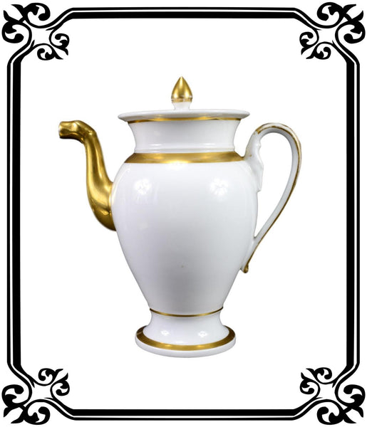 Vieux Paris Porcelain Coffee Pot - Charmantiques