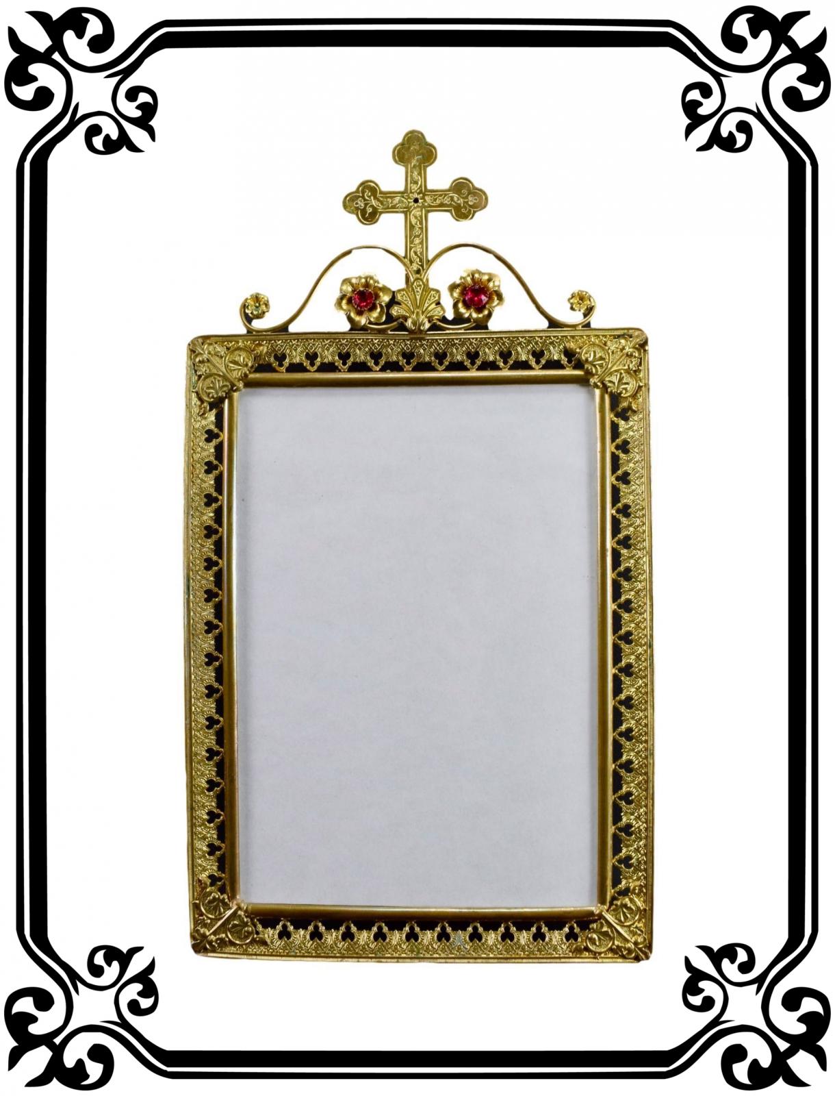 Vintage French Antique Large Religious Frame 19th 