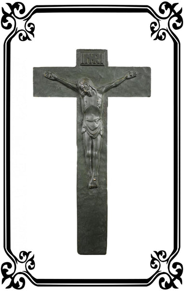 Art Deco Bronze Wall Crucifix R.Legrand